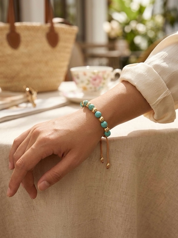 PULSERA PIEDRA TURQUESA COLORES