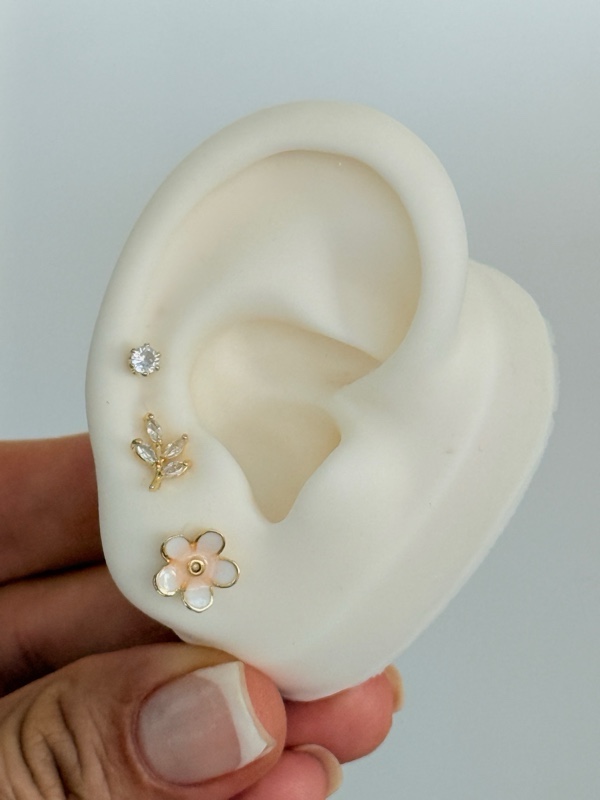 SET TOPOS EN RODIO DORADO