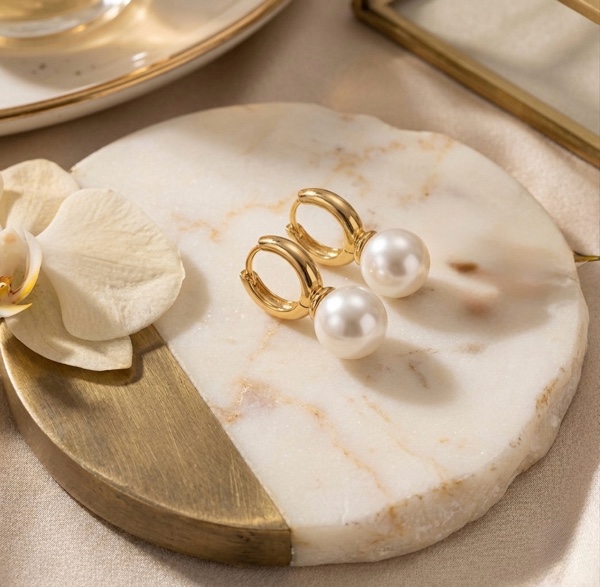 CANDONGAS CON PERLA DORADO