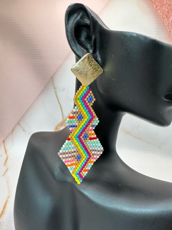 ARETES TEJIDOS MIYUKI COLORES