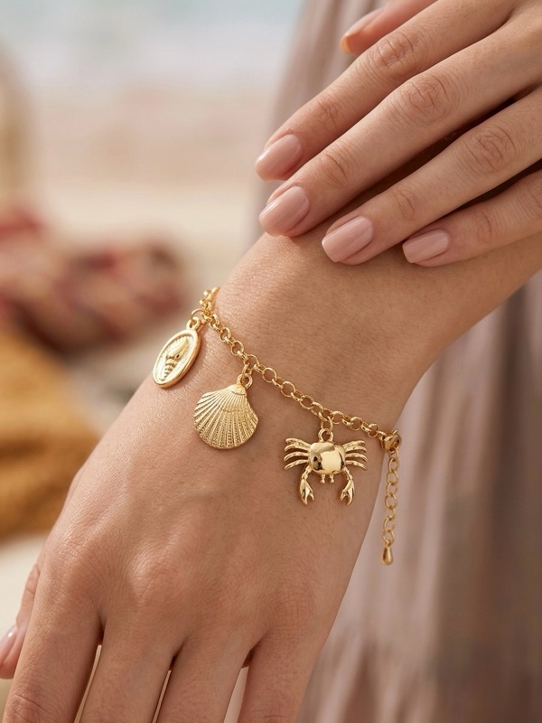 PULSERA ESLABONES RODIO DORADO