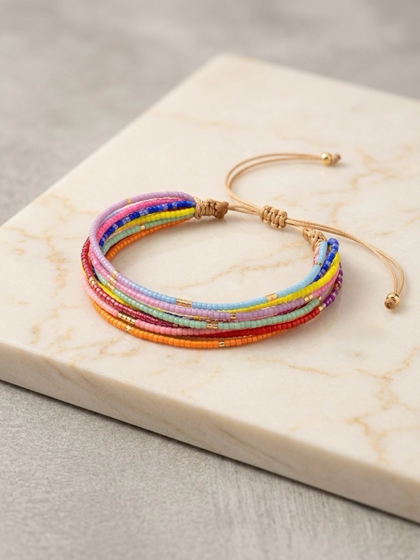 PULSERA EN MIYUKI VARIAS LINEAS DE COLORES COLORES