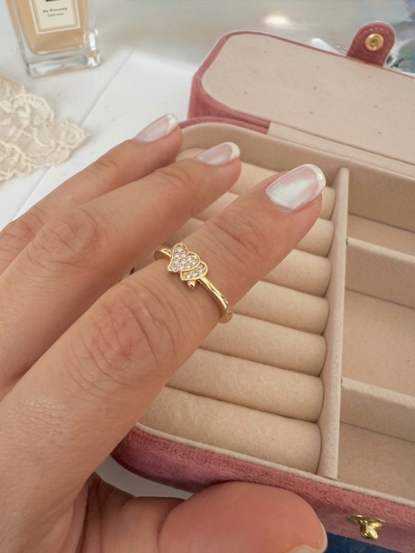 NUDILLO CORAZÓN RODIO DORADO