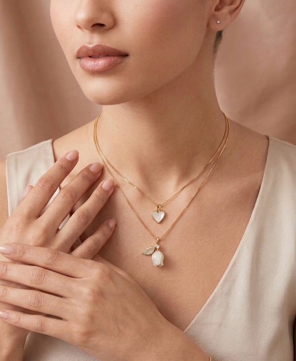 SET DUO CADENAS Y TOPOS DORADO