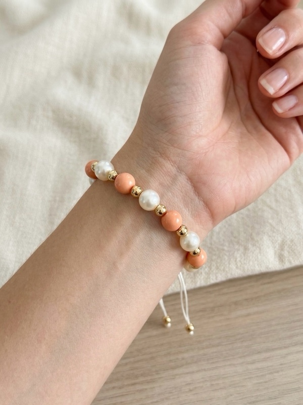 PULSERA PIEDRAS VARIAS CON PERLAS COLORES
