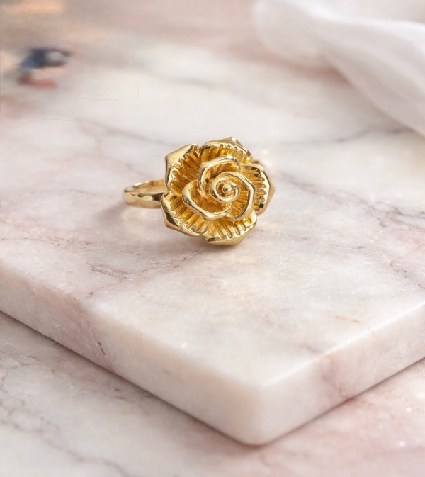 ANILLO ROSA DORADA DORADO