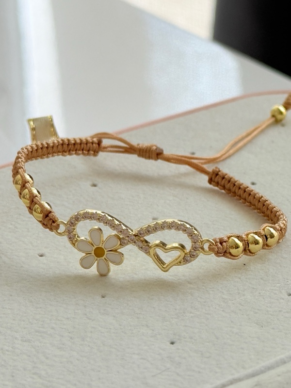 PULSERA TEJIDA INFINITO MARGARITA COLORES