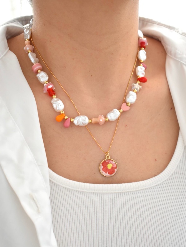 COLLAR DOBLE VARIAS FIGURAS DORADO
