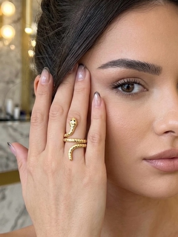 ANILLOS RODIO SERPIENTE DORADO DORADO