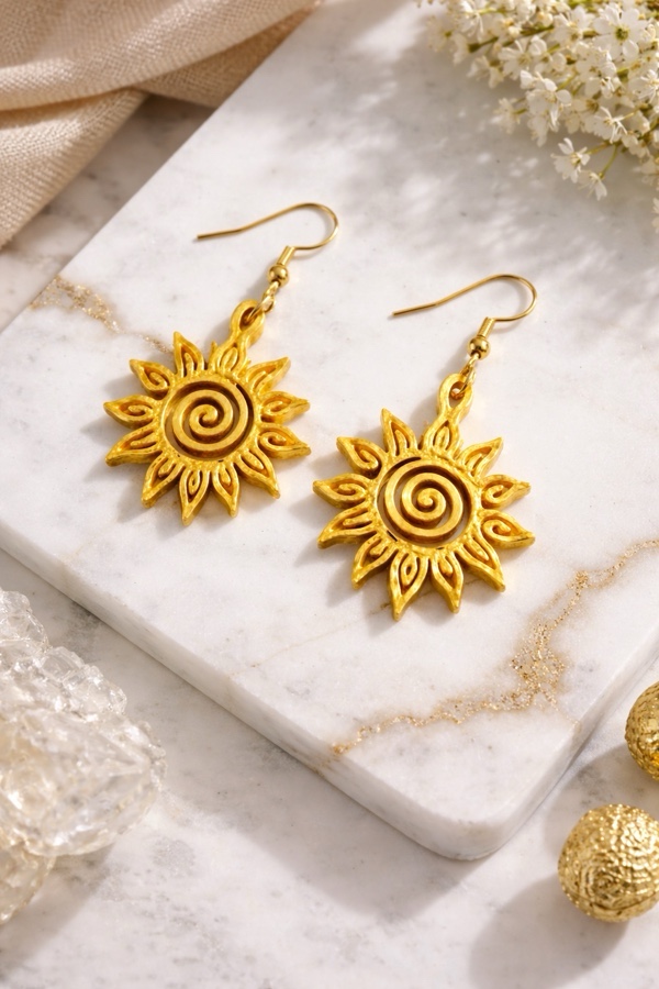 ARETES EN 3D SOLES COLORES